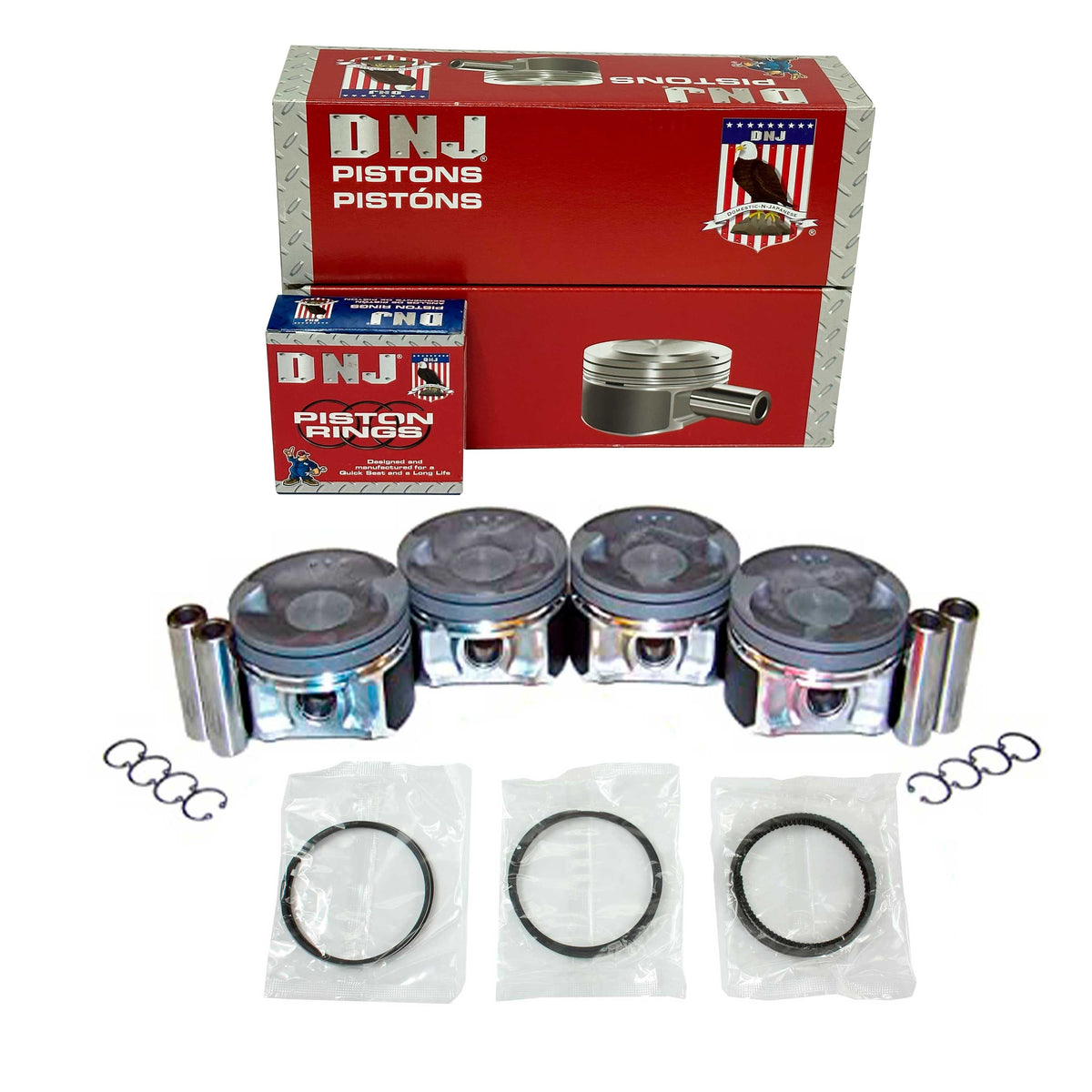 DNJ Piston and Ring Set 2005-2019 Nissan, Suzuki 2.5L