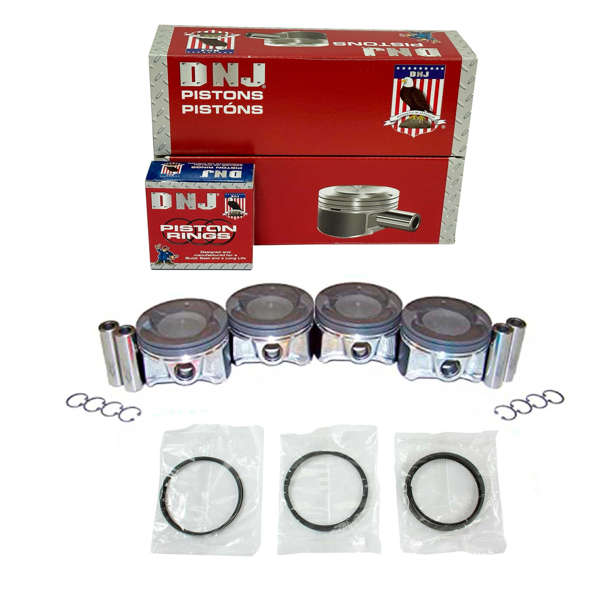 DNJ Piston and Ring Set 2007-2012 Nissan 2.5L