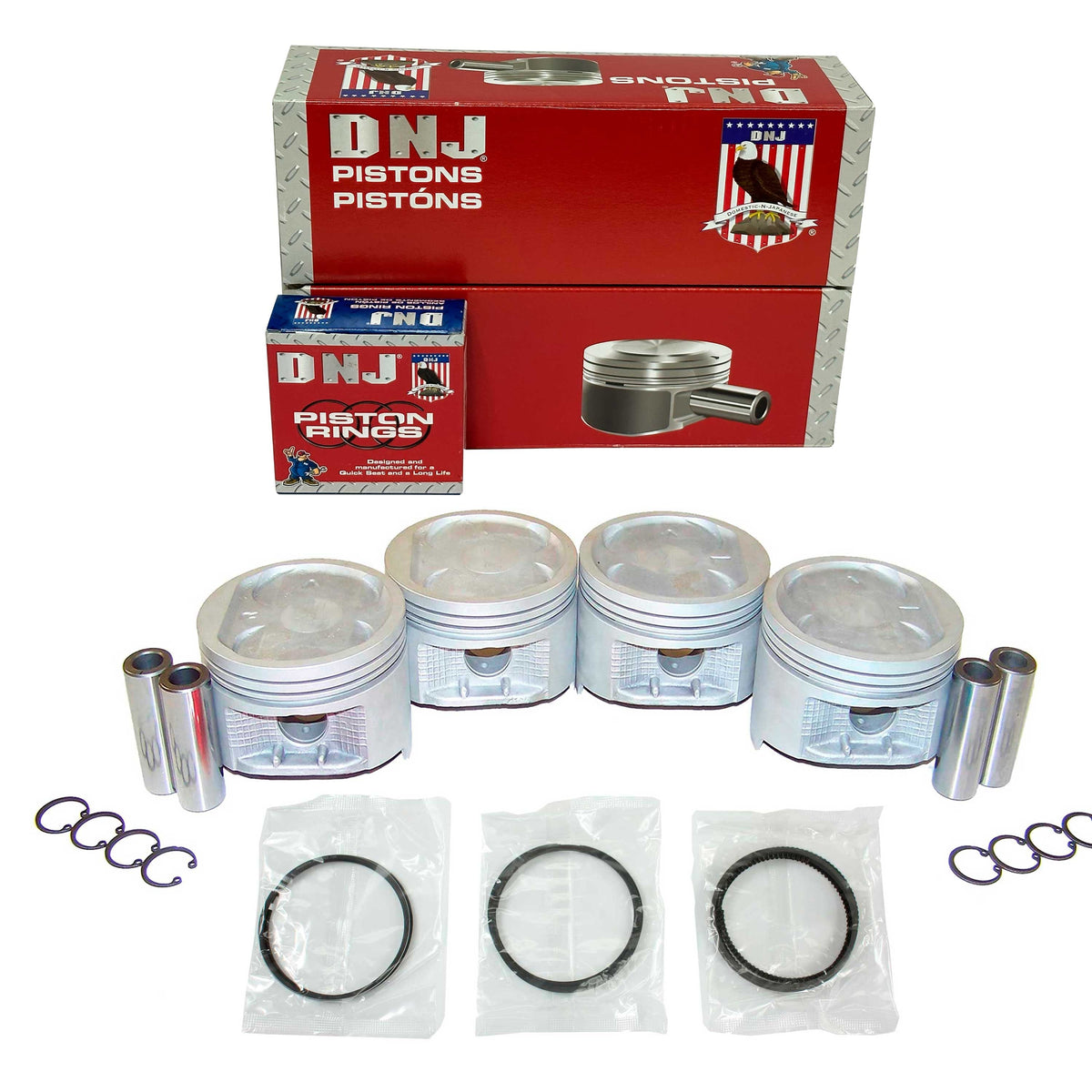 DNJ Piston and Ring Set 1990-1996 Subaru 2.2L
