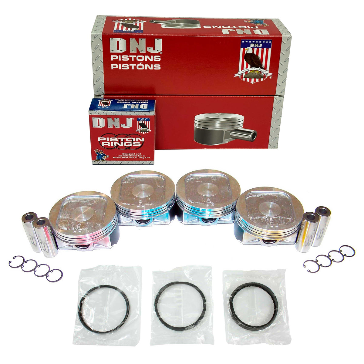 DNJ Piston and Ring Set 1997-1999 Subaru 2.5L