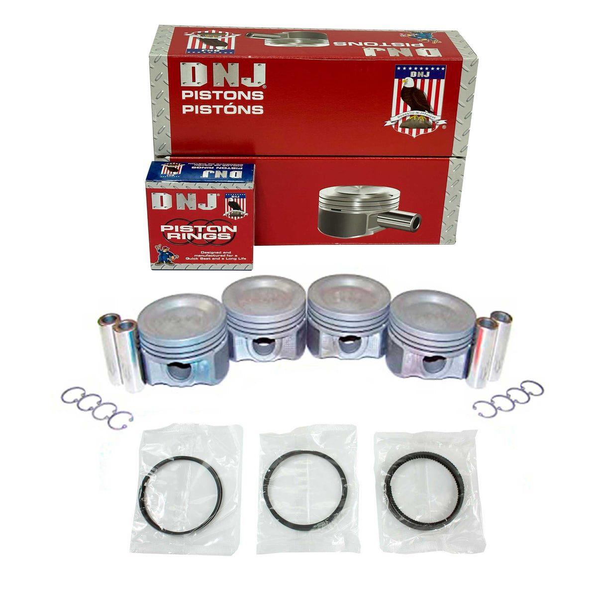 DNJ Piston and Ring Set 1996-2002 Volkswagen 2.0L