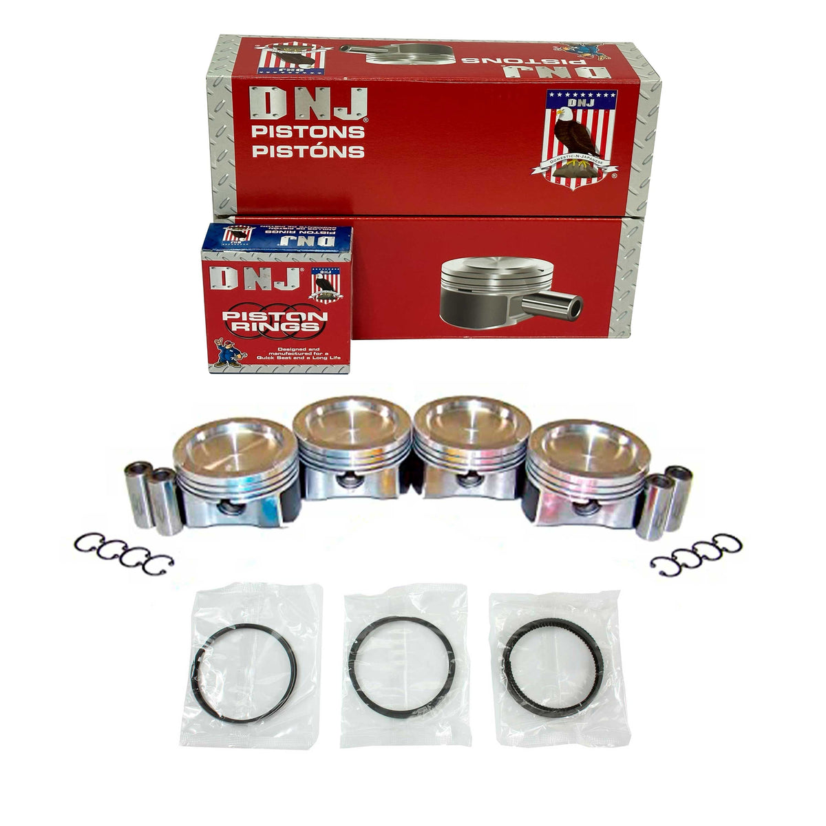 DNJ Piston and Ring Set 1998-2006 Volkswagen 2.0L