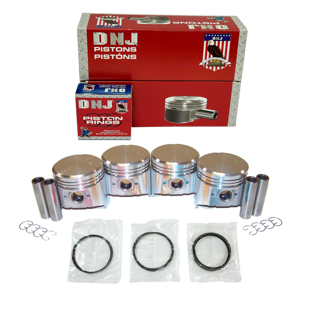 DNJ Piston and Ring Set 1975-1980 Toyota 2.2L