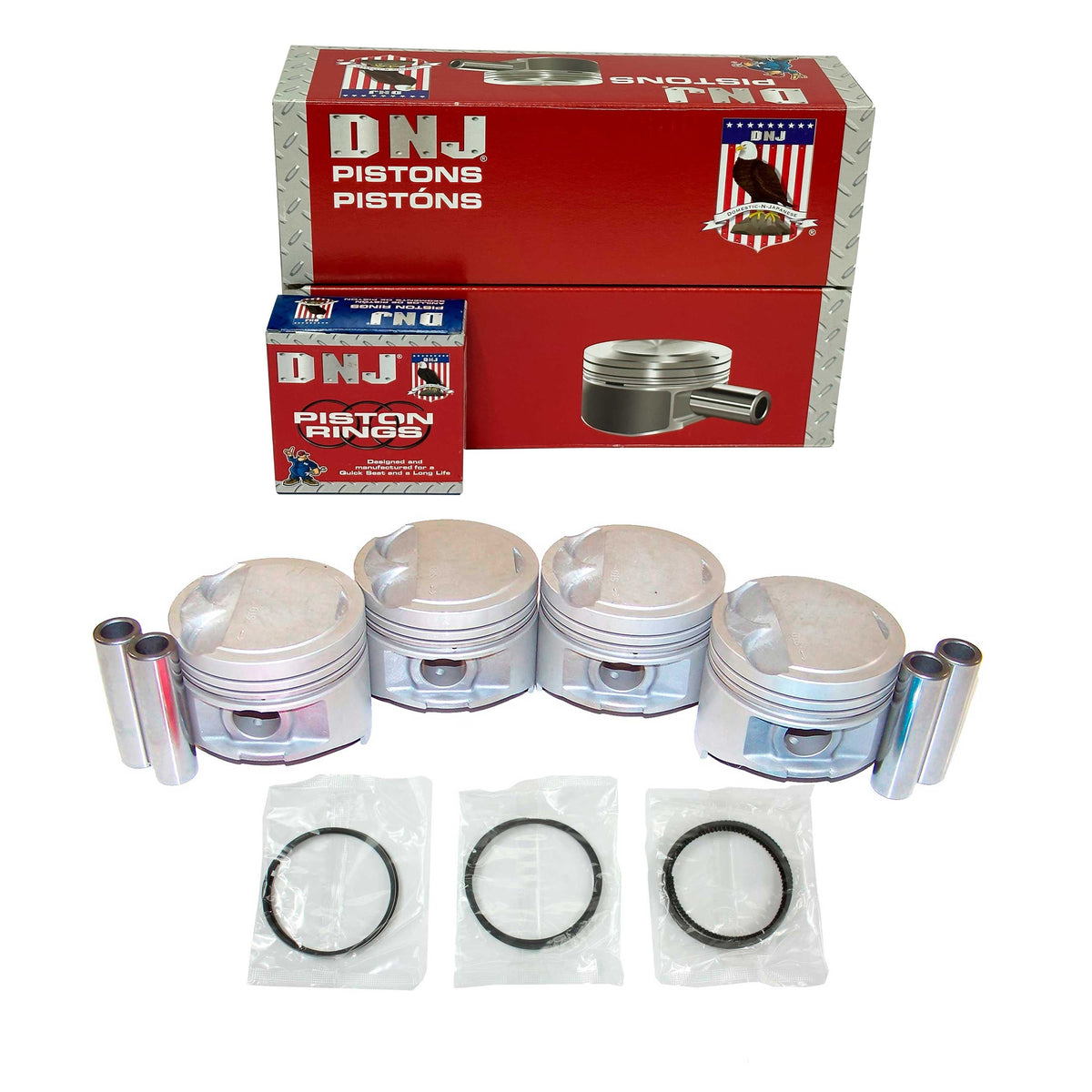 DNJ Piston and Ring Set 1992-1998 Toyota 1.5L