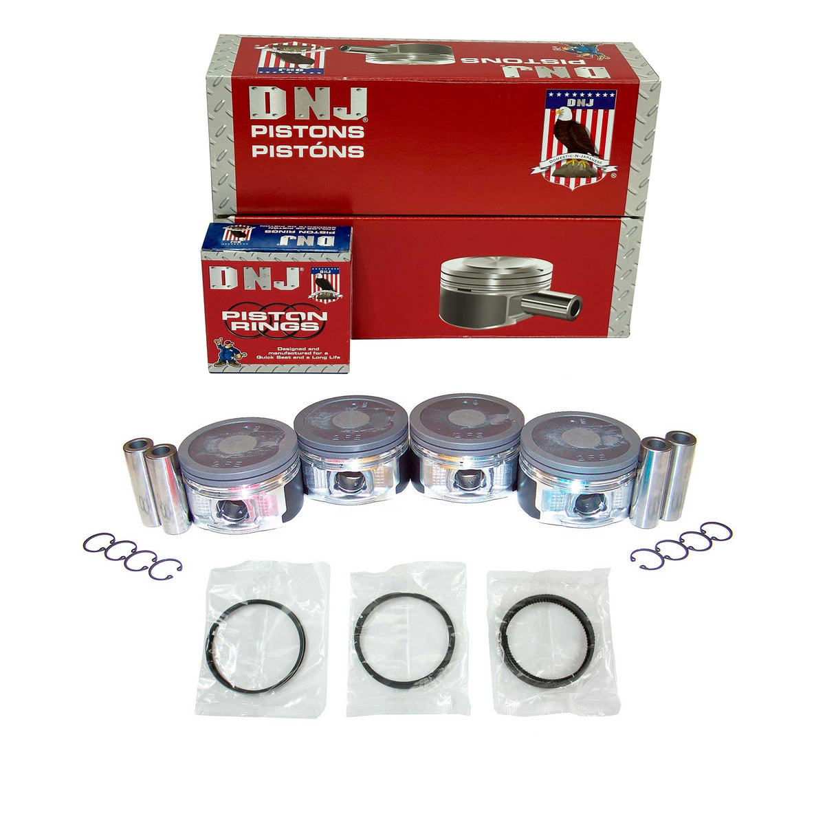 DNJ Piston and Ring Set 1995-2004 Toyota 2.4L
