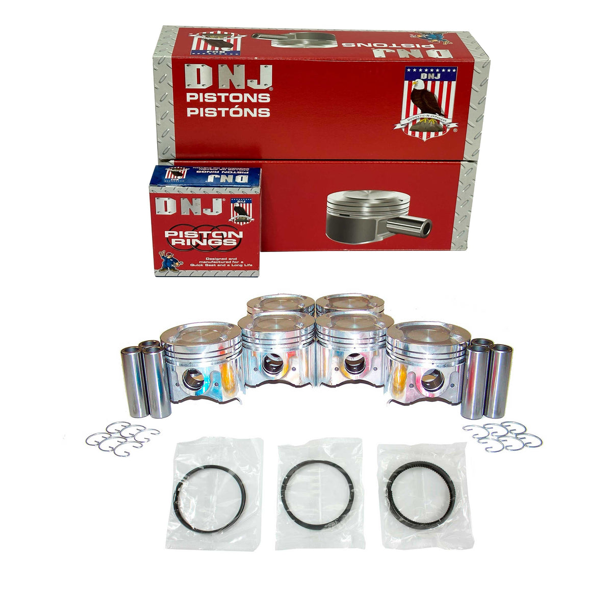 DNJ Piston and Ring Set 1986-1992 Toyota 3.0L