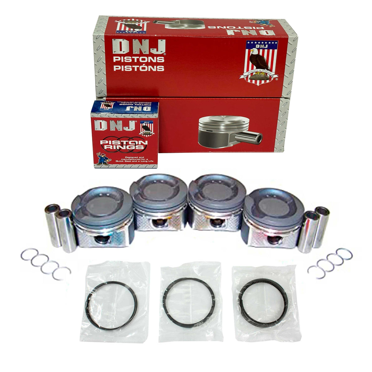 DNJ Piston and Ring Set 2000-2008 Toyota 1.8L