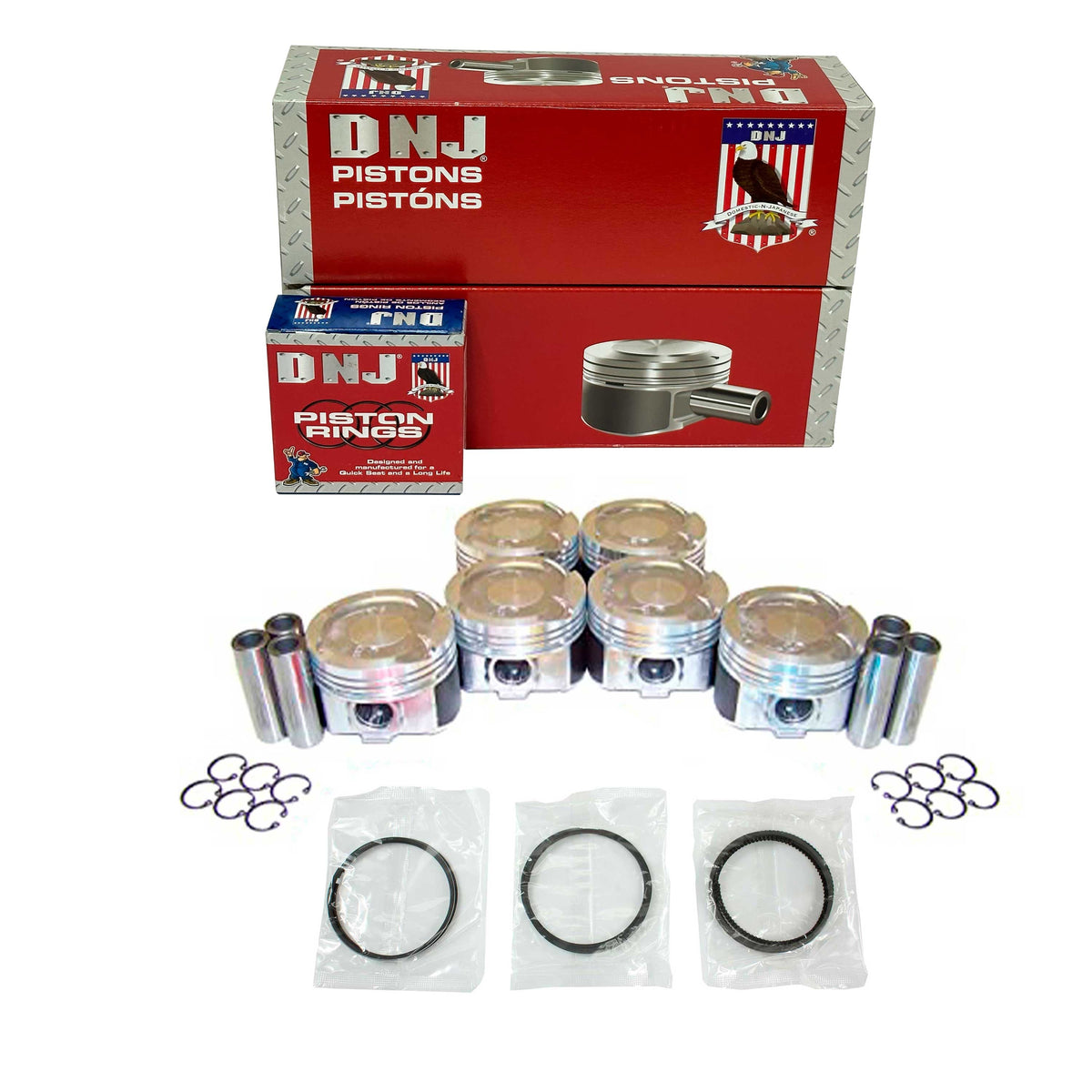 DNJ Piston and Ring Set 1998-2005 Lexus, Toyota 3.0L