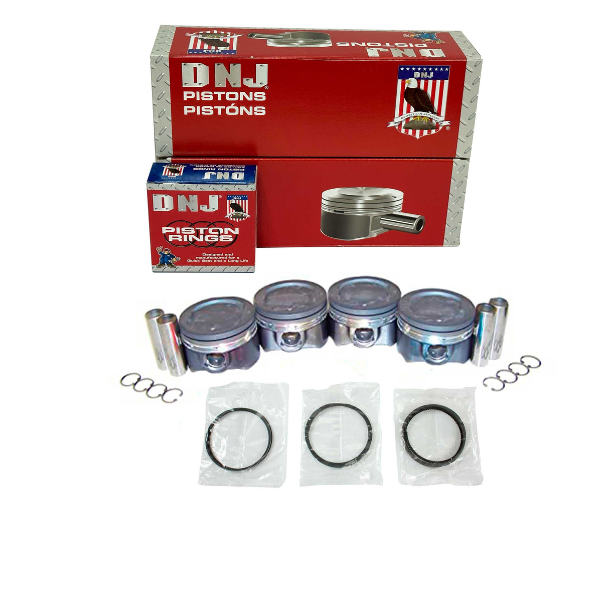 DNJ Piston and Ring Set 1994-1997 Toyota 2.4L