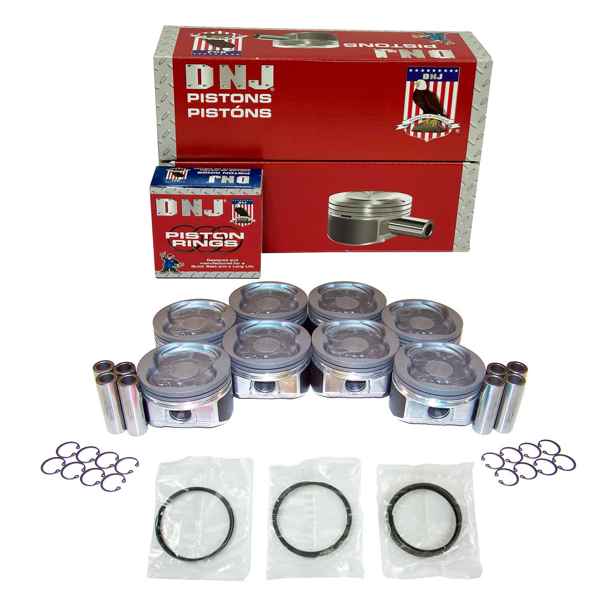 DNJ Piston and Ring Set 1998-2004 Lexus, Toyota 4.7L
