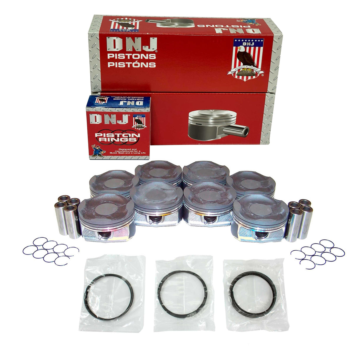 DNJ Piston and Ring Set 2007-2021 Lexus, Toyota 5.7L
