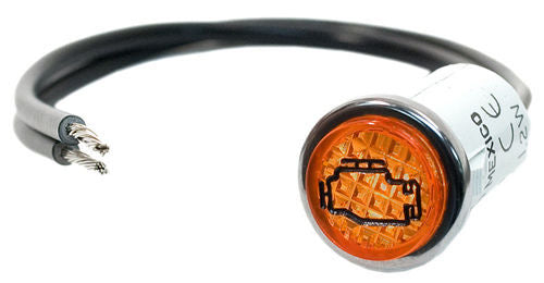 Painless 1/2in Amber Check Engine Light - 80207