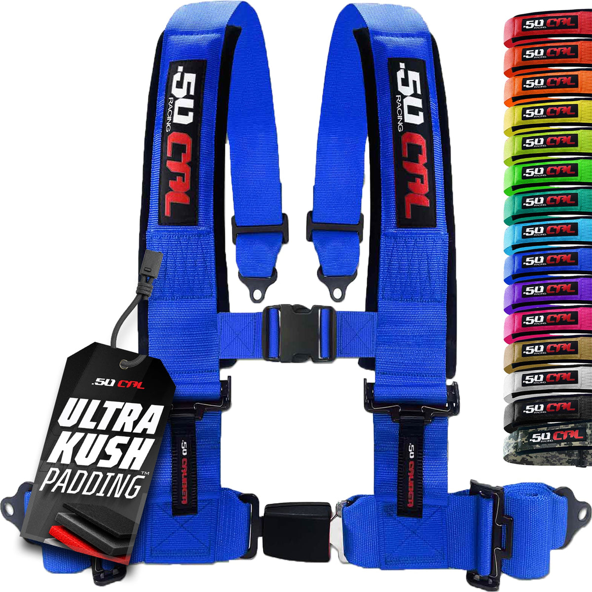 50 Caliber Racing Pro Series 4 point Harness with push button release 2" & 3" available