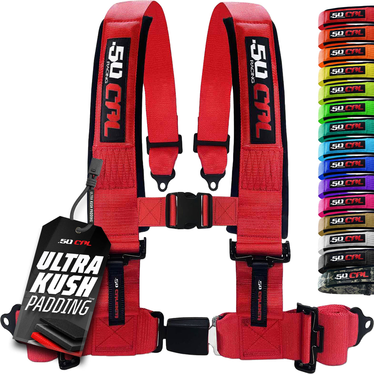 50 Caliber Racing Pro Series 4 point Harness with push button release 2" & 3" available