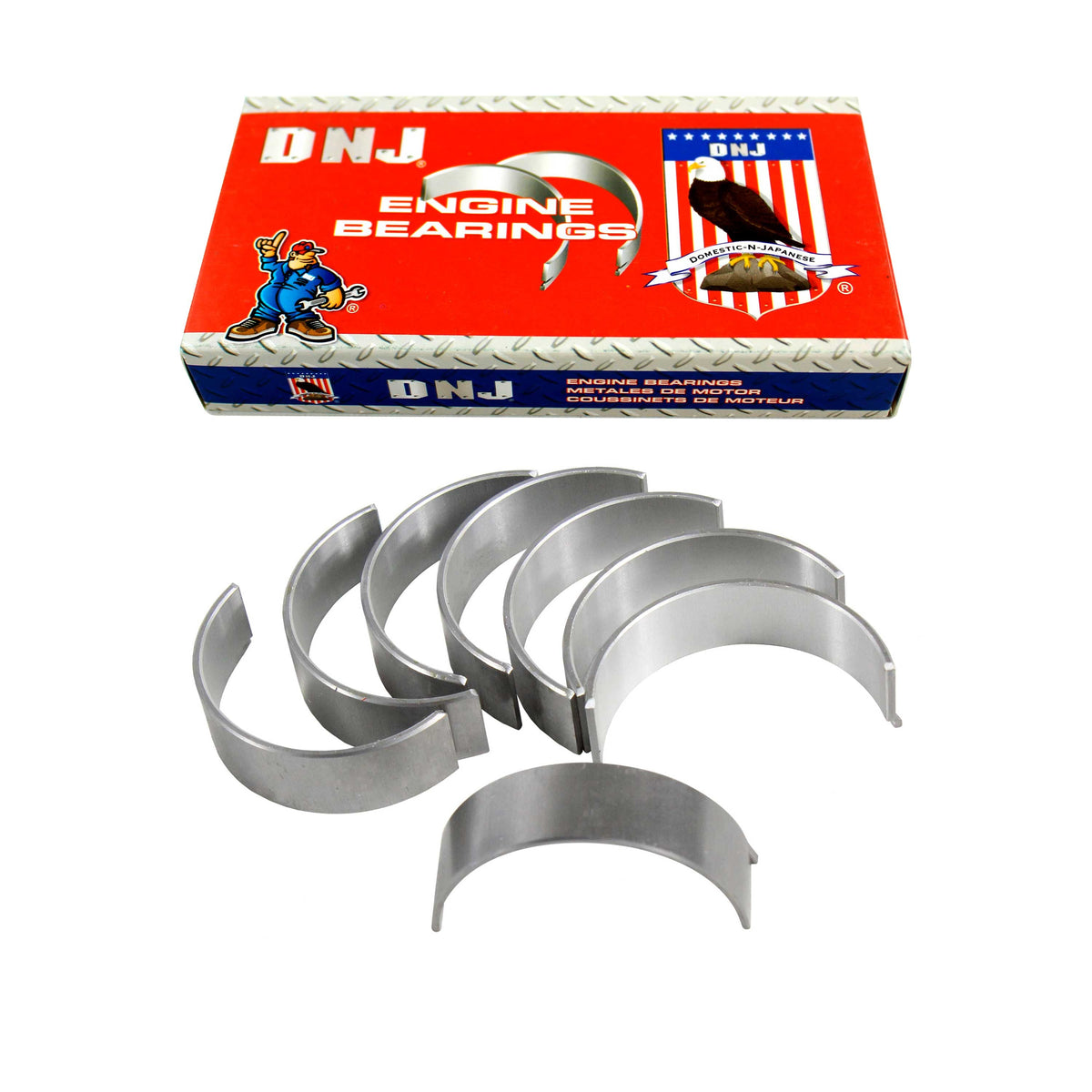 DNJ Connecting Rod Bearing Set 2006-2022 Acura, Honda 1.8L-2.0L (Oversizes Available)