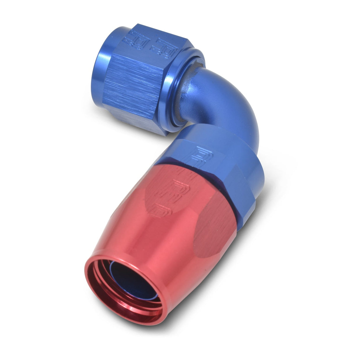 Russell 20AN 90Deg Hose End Blue/Red - 610210