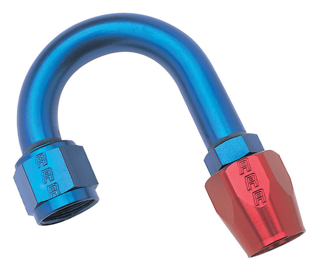 Russell 8AN 180Deg Hose End Blue/Red - 610270