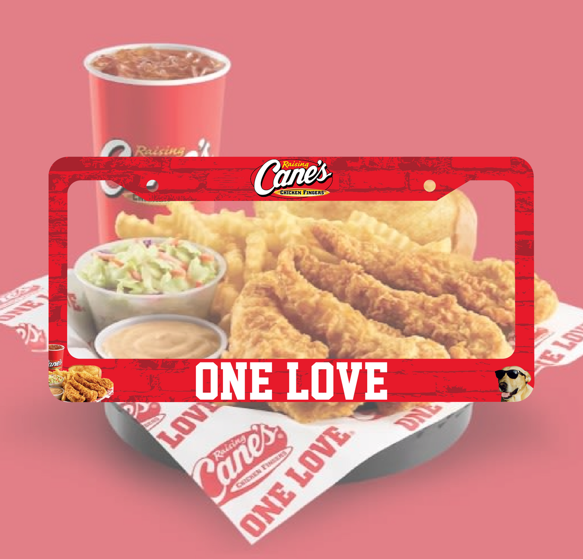Raising Cane's License Plate Frame