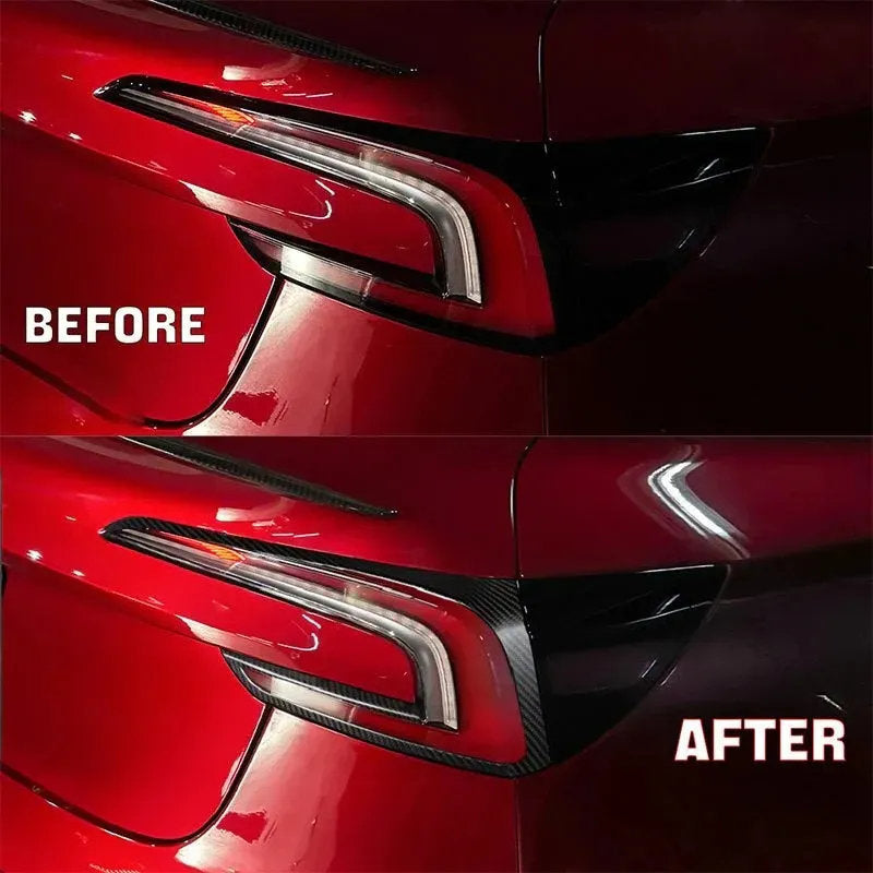 Teskay Real carbon fiber tail light frame for the Tesla Model 3 Highland (2 pcs)