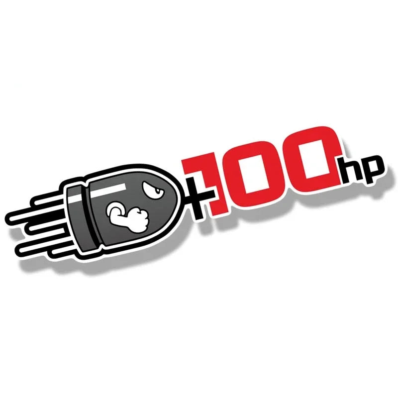 Plus Horsepower 100HP Scratch Car Stickers
