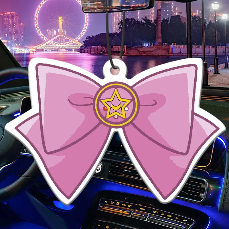 Car Aromatherapy Perfume Air Freshener | Japanese Cartoon Animation Rearview Mirror Fragrance Pendant