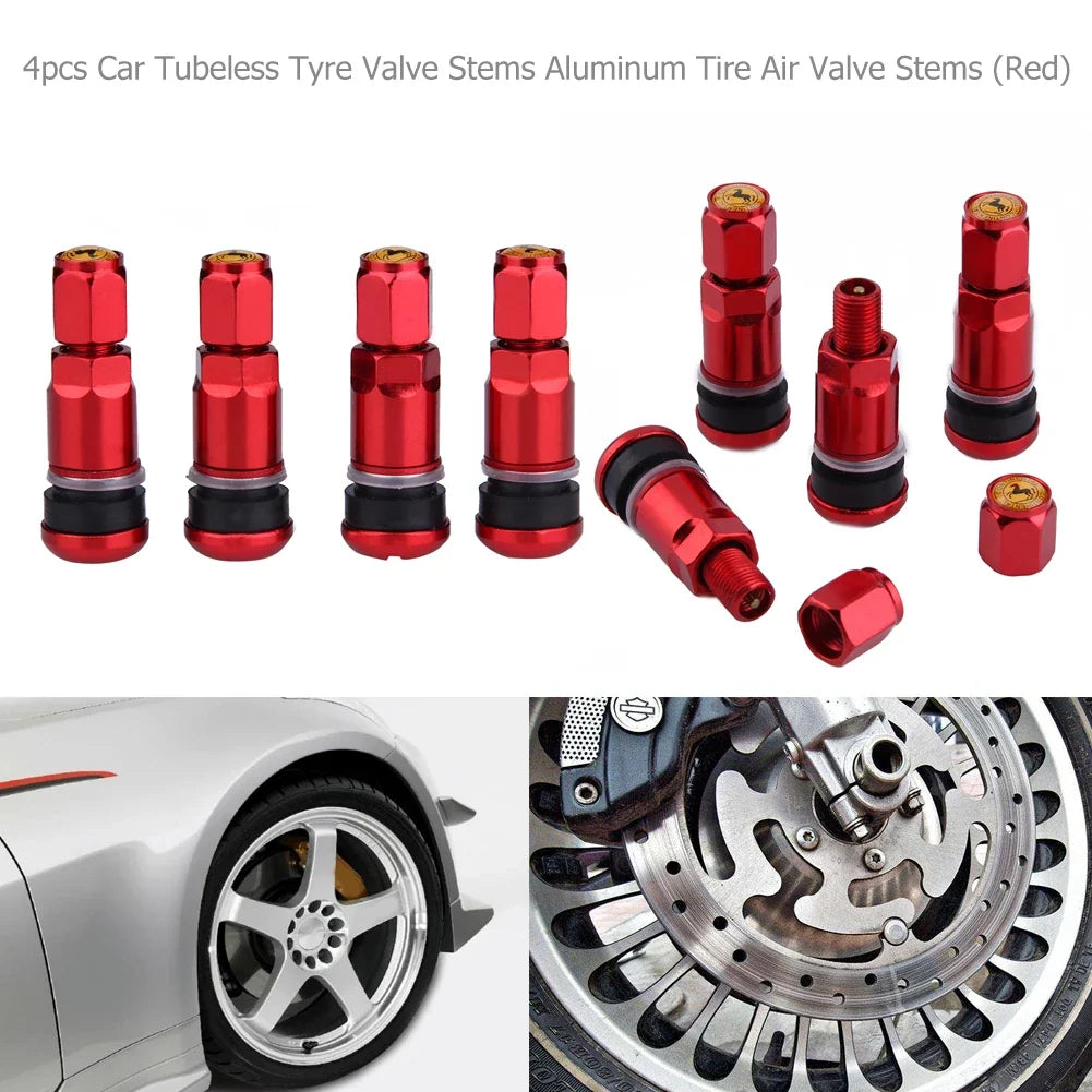 Universal Aluminum Alloy Tire Valve Stems with Caps