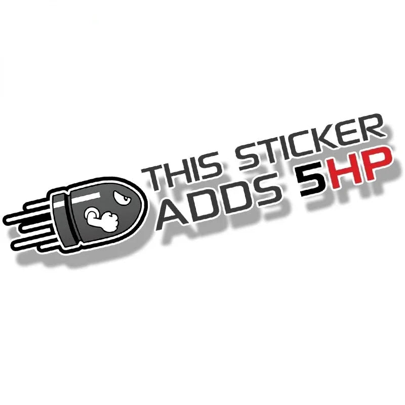 Plus Horsepower 100HP Scratch Car Stickers