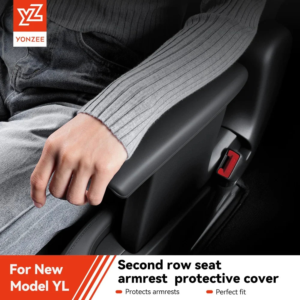 Tesla Model YL Second Row Armrest Cover, New 2025+ Silicone