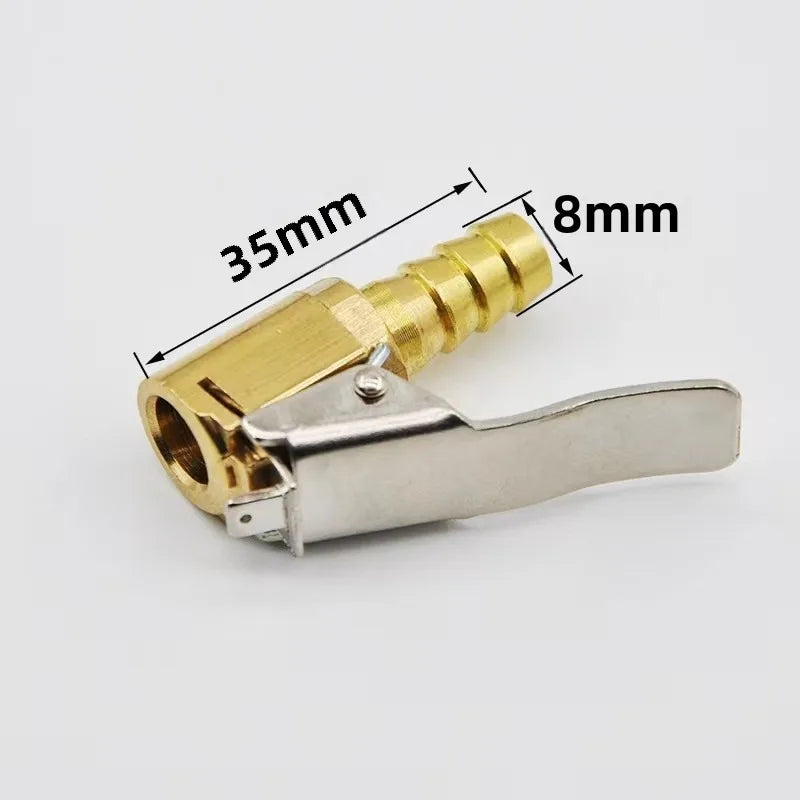 Car Tire Air Chuck Inflator Pump Valve Connector | Clip-on Adapter for Tyre Wheel
