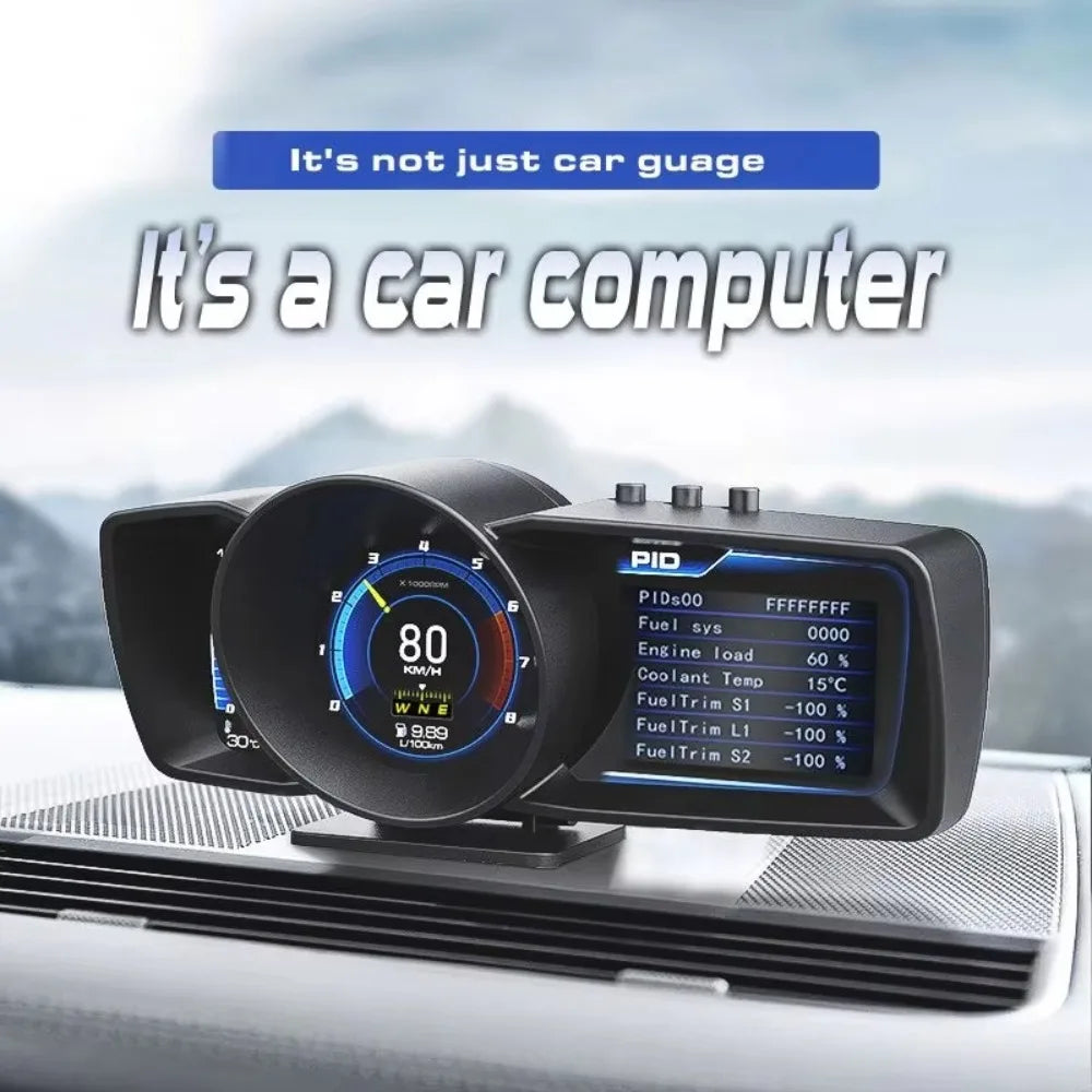 Digital GPS Speedometer OBD+GPS Smart Gauge | Automotive HUD Display