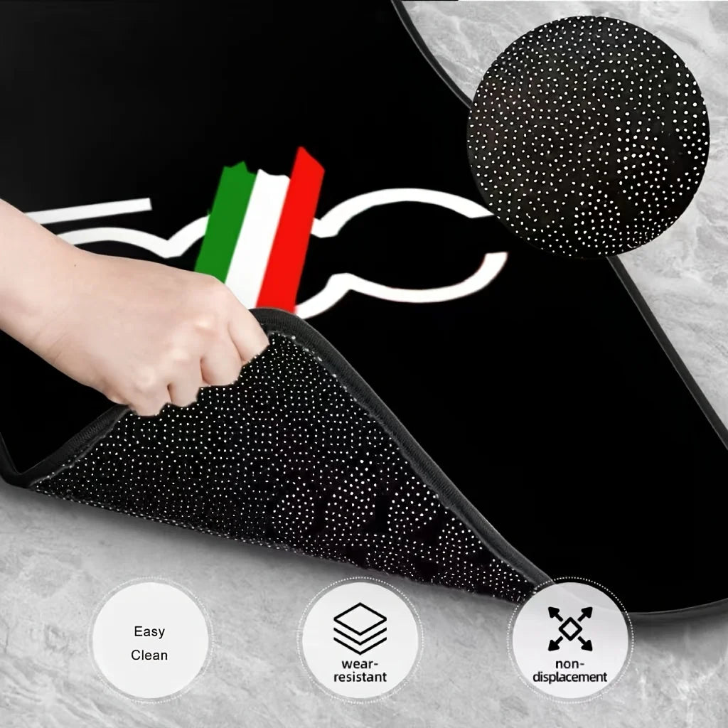FIAT 500 Pattern Car Mats 4 Pcs