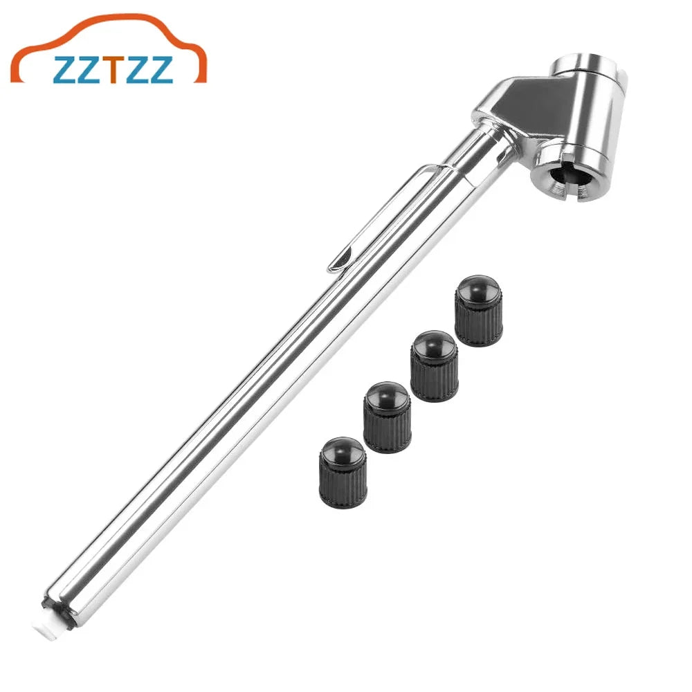 Pencil Tire Pressure Gauge 10-120 PSI Dual Head for Trucks | Mechanical Dually Chuck