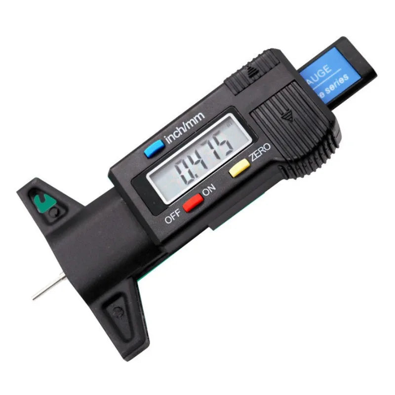 Digital Car Tyre Tread Depth Gauge | 0-25.4mm ABS Plastic Tire Wear Detection Tool