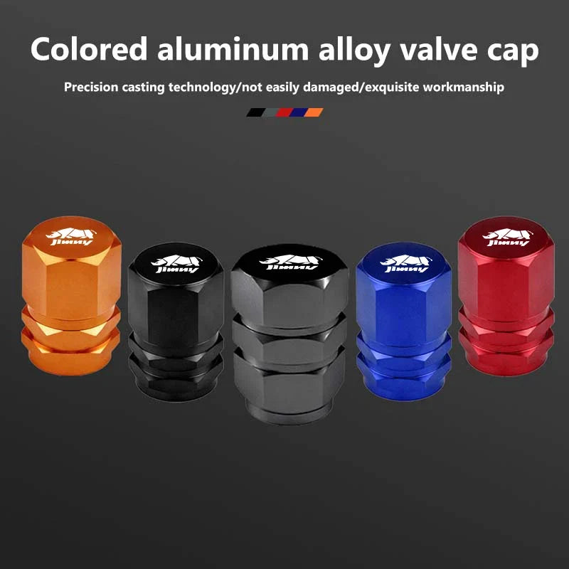 Colored Aluminum Alloy Valve Caps for Suzuki Models | Tire Valve Stem Air Dust Covers