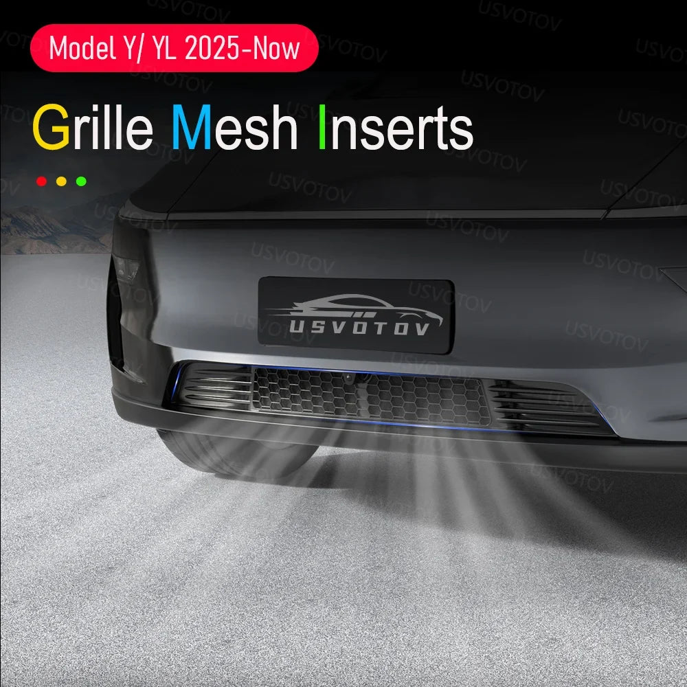 For Tesla Model Y Juniper YL 2025 2026 Front Bumper Grill Mesh | Anti-Insect Air Inlet Vent Cover
