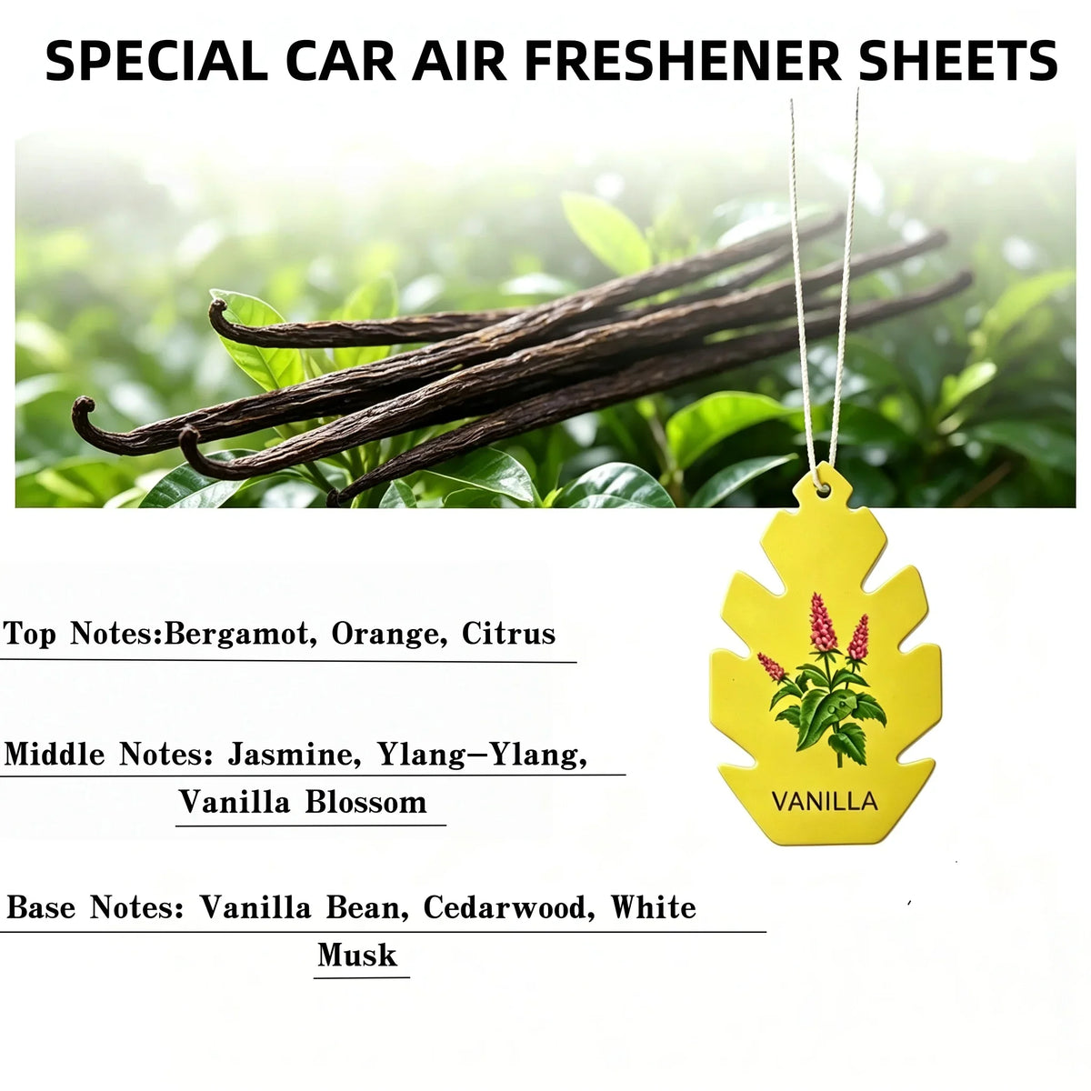 Leaf-Shaped Car Air Freshener Hanging Ornament