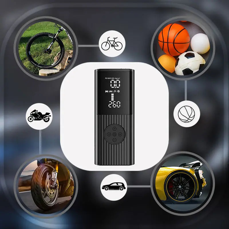 Portable Tire Inflator Pump 8000mAh | Cordless Car Air Compressor 150 PSI