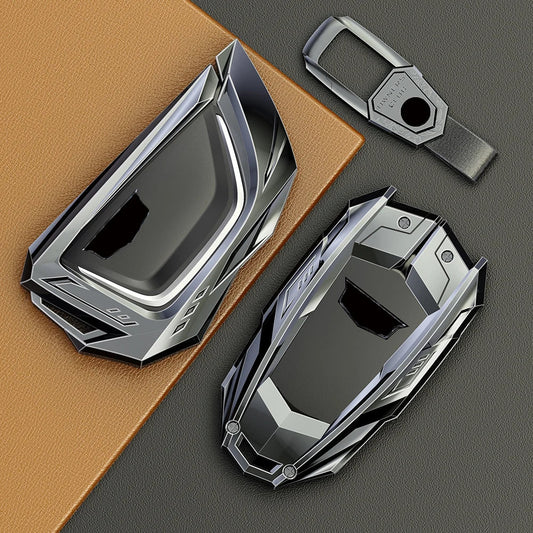 Car Key Shell Case Cover for Cadillac ATS CT6 CTS DTS XT5 Escalade ESV SRX STS XTS ELR 2014 - 2018 Remote Key Holder Keychain