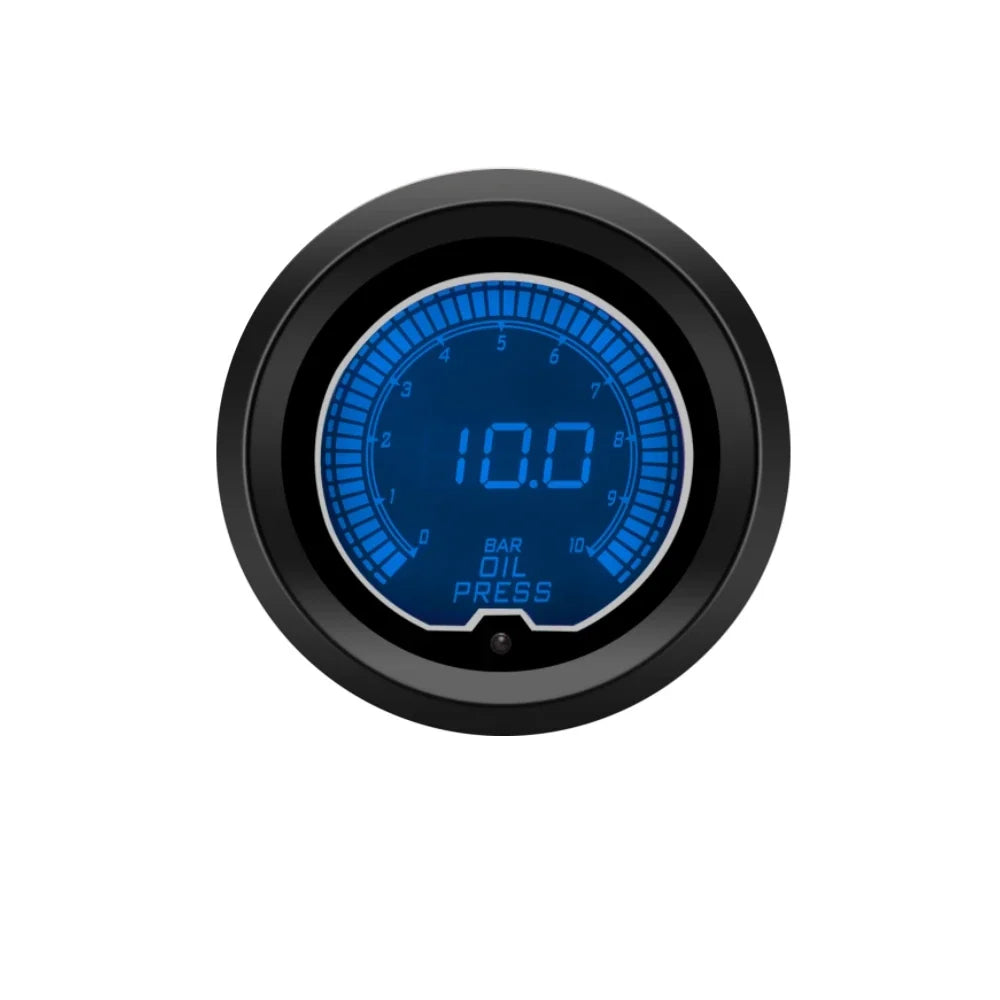 52mm Car Gauge Set | 7 Color LCD Digital Tachometer Boost Oil Temp Voltmeter