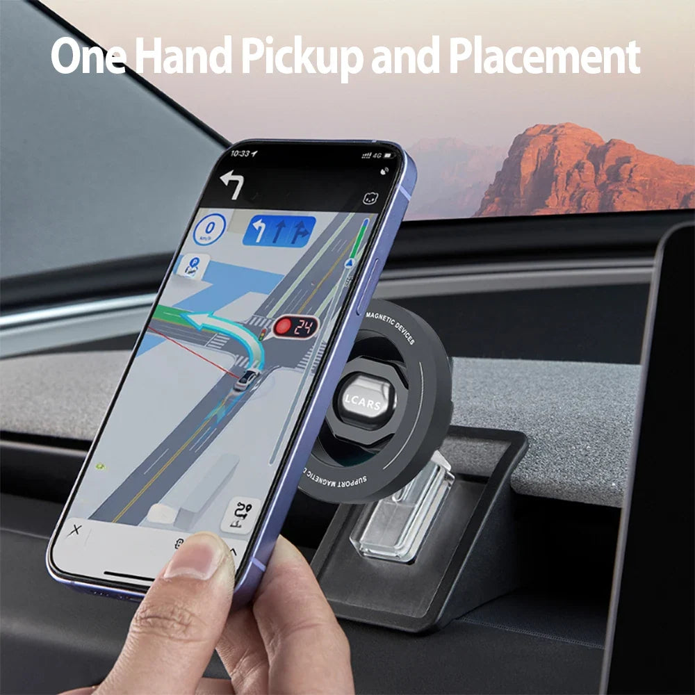 Anti Vibration Magnetic Phone Car Mount | Compatible with Tesla Model Y 2025 and Model 3 Highland 2024