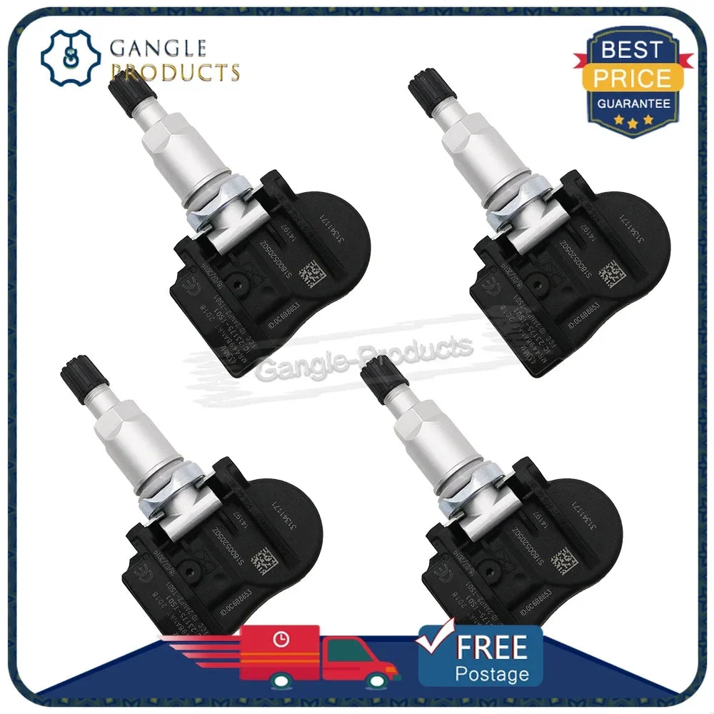 4PCS TPMS Sensor Set for Volvo S60 V60 XC60 S80 V70 XC70 2014-2018 | 433MHz Tire Pressure Monitor