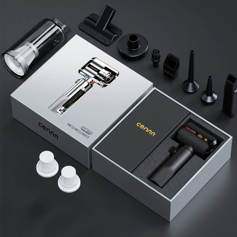 CENRR Wireless Car Vacuum Cleaner | 7500mAh Handheld Portable with LED Display