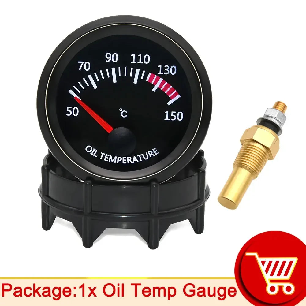 52mm Car Gauge Set | Water Temp Oil Temp Voltmeter Oil Pressure Boost Gauge