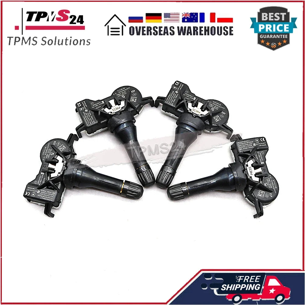 4PCS 433MHz TPMS Sensors for Alpine A110 Lada Nissan Renault | Pre-Programmed Tire Pressure Monitor