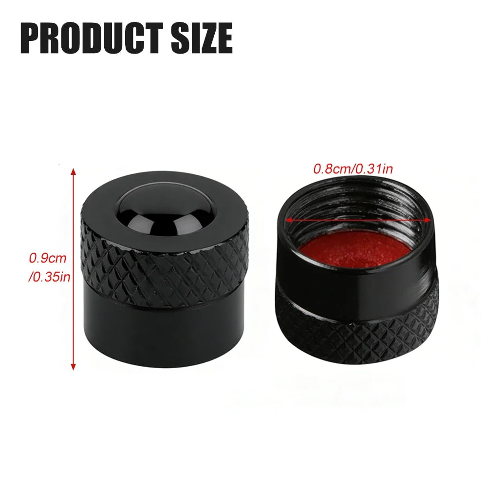 4PCS Aluminum Alloy Tire Valve Stem Caps with O Rubber Ring
