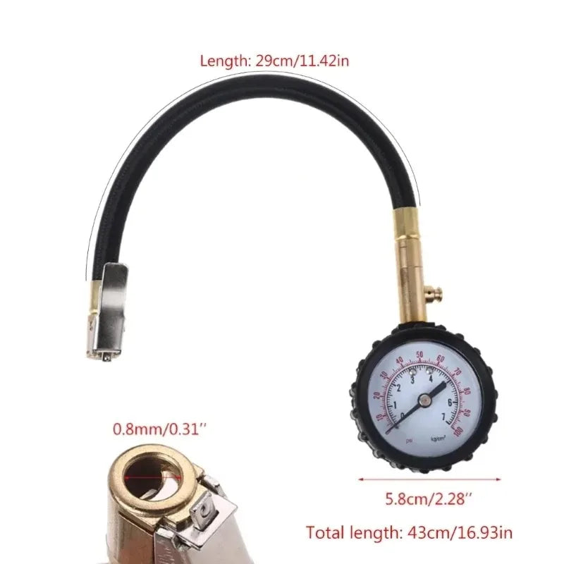 Professional Tire Pressure Gauge | Rapid Air Down Deflator with Inflating Hose