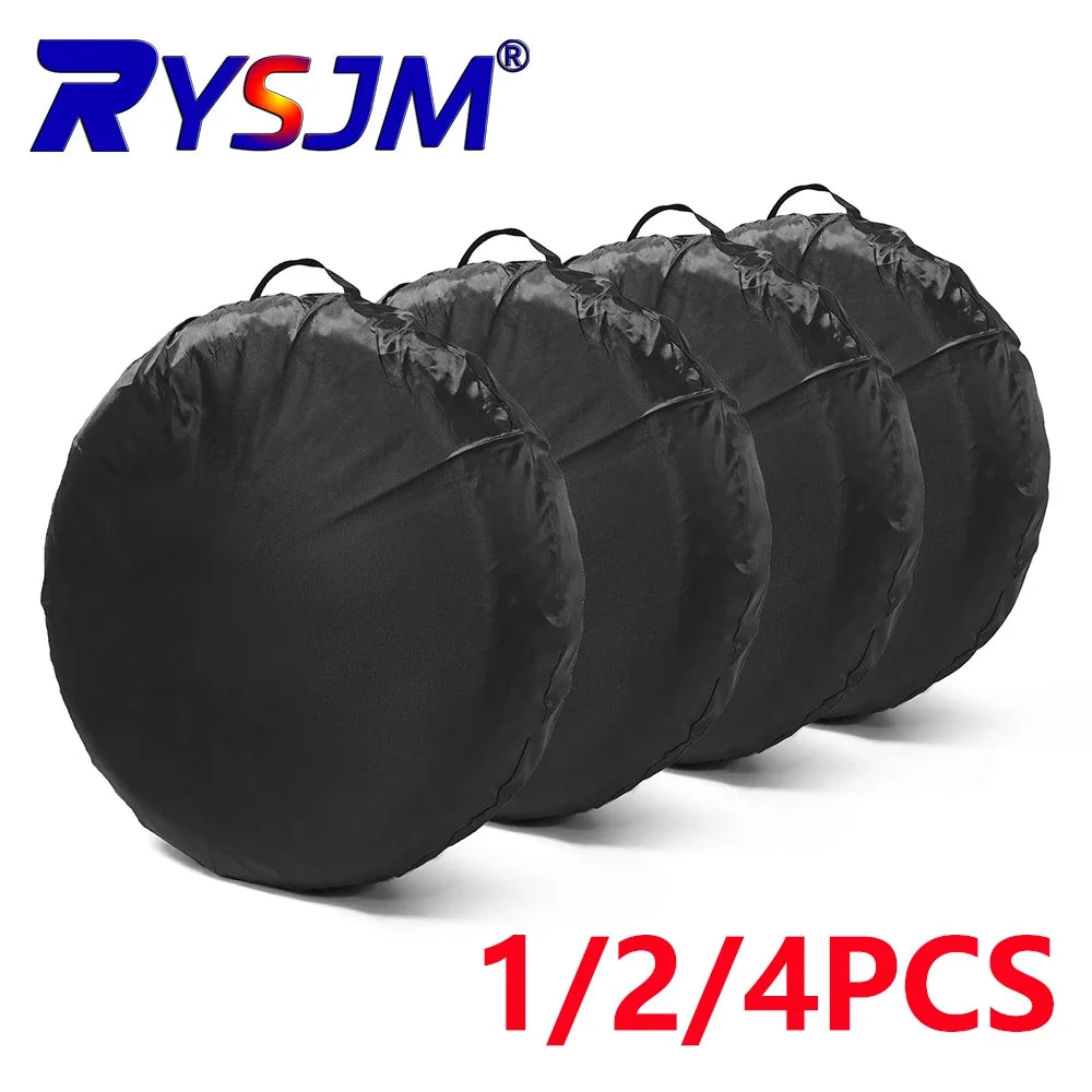 Spare Tire Cover 1/2/4PCS Weatherproof Dust-Proof Polyester Bag