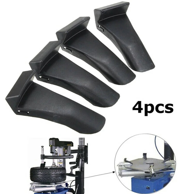 4Pcs Plastic Jaw Clamp Cover Protector Wheel Rim Guards | Black Tire Changer Accessories