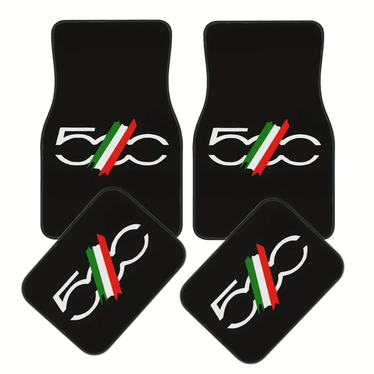 FIAT 500 Pattern Car Mats 4 Pcs