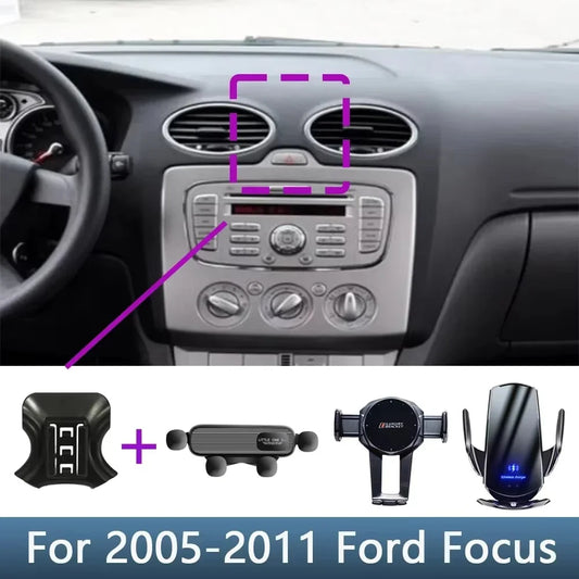 Car Phone Holder for Ford Focus 2005-2011 with Wireless Charging